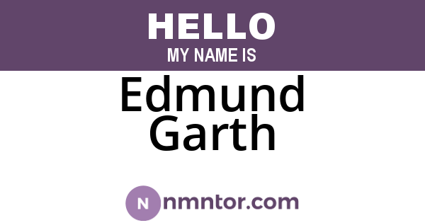 Edmund Garth
