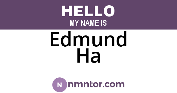 Edmund Ha