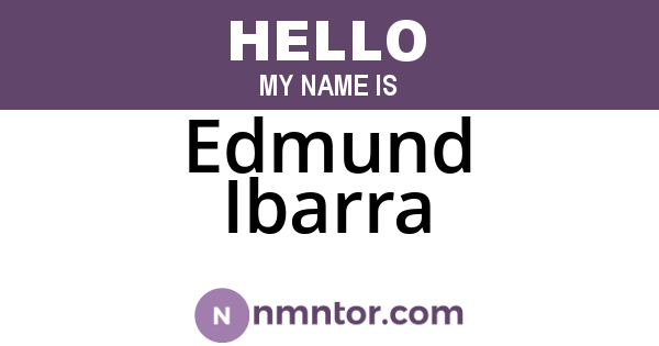 Edmund Ibarra