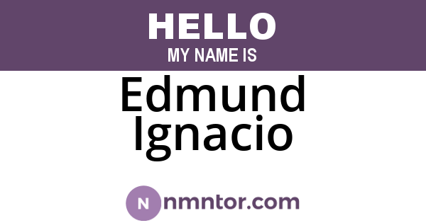Edmund Ignacio