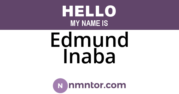 Edmund Inaba
