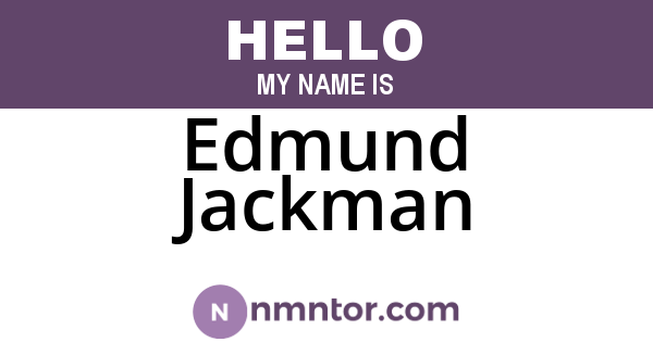Edmund Jackman