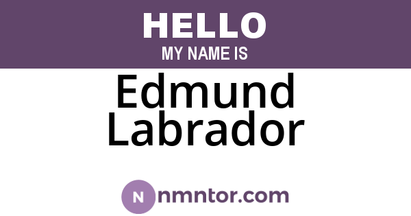 Edmund Labrador