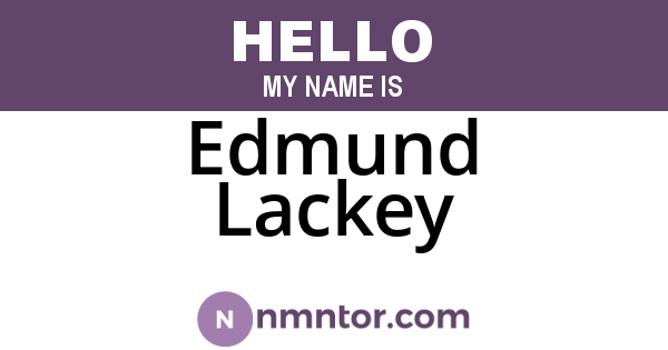 Edmund Lackey