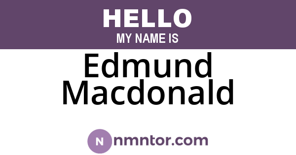 Edmund Macdonald