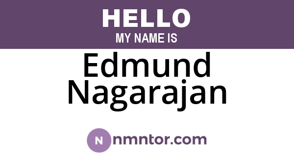 Edmund Nagarajan