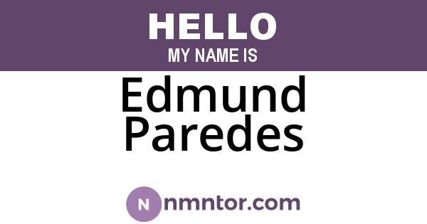 Edmund Paredes