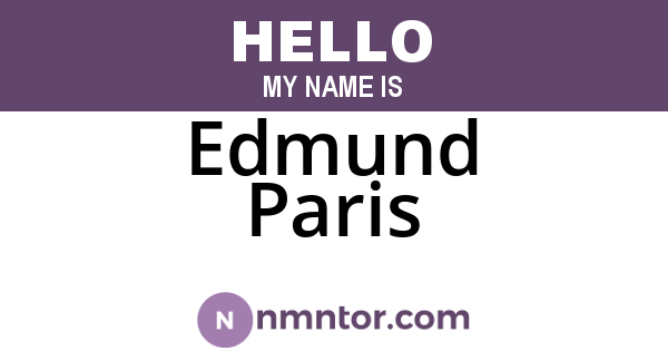 Edmund Paris