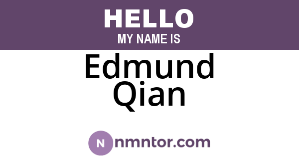 Edmund Qian