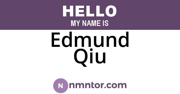 Edmund Qiu