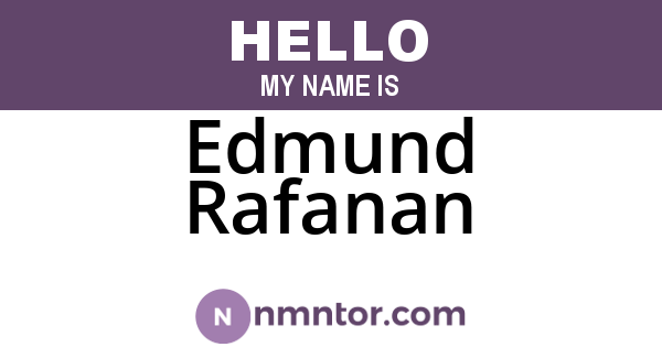 Edmund Rafanan