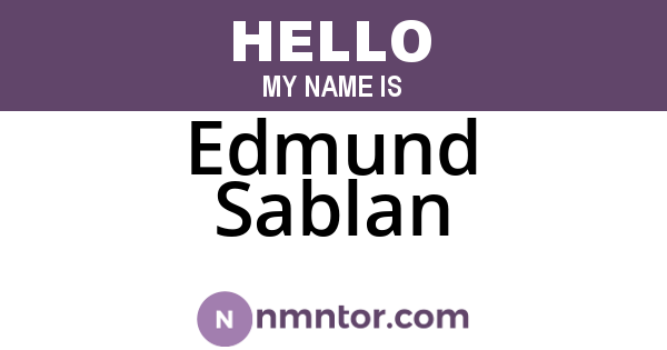 Edmund Sablan