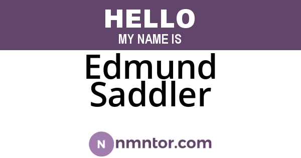 Edmund Saddler