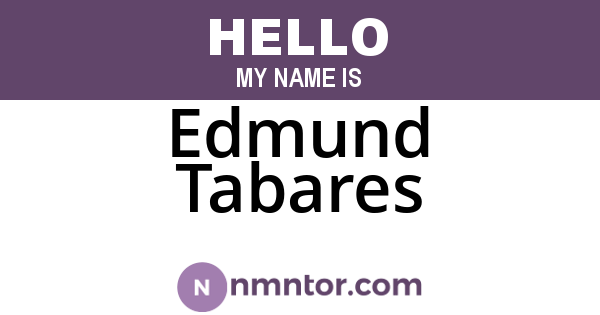Edmund Tabares