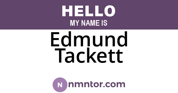 Edmund Tackett