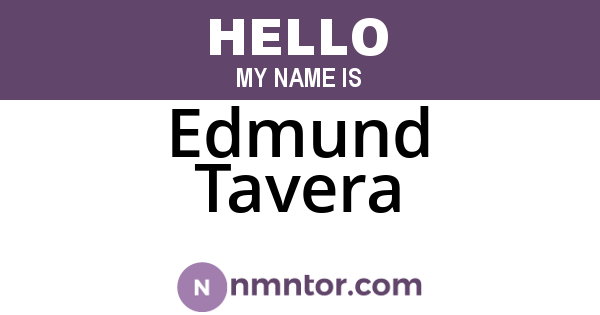 Edmund Tavera