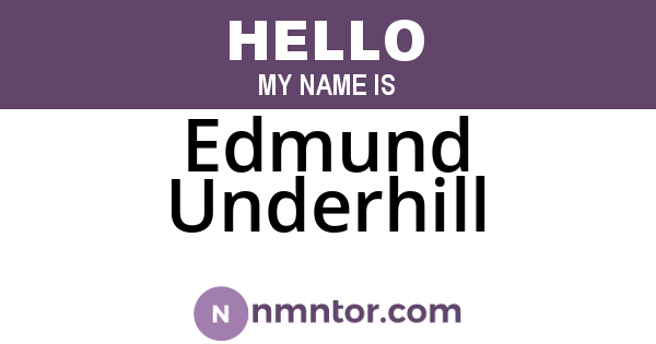 Edmund Underhill