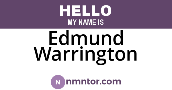 Edmund Warrington