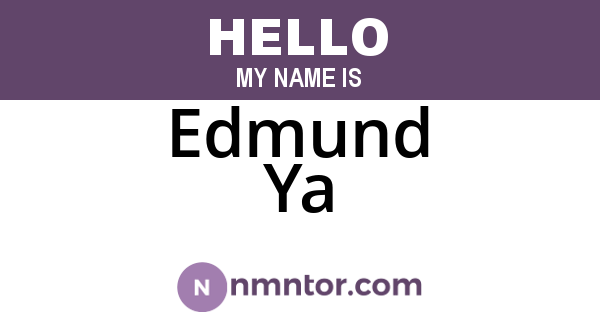 Edmund Ya