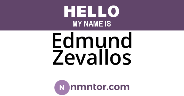 Edmund Zevallos