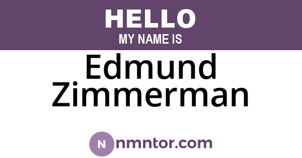 Edmund Zimmerman