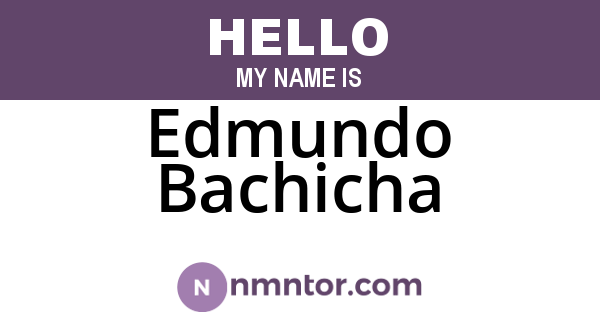 Edmundo Bachicha