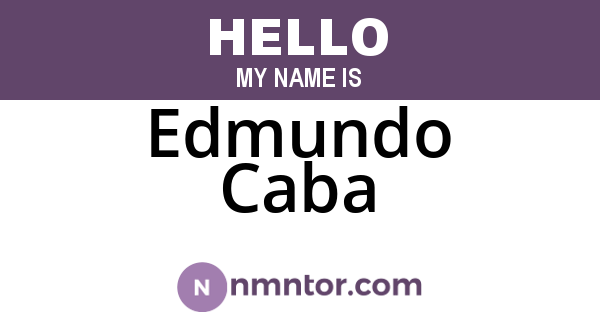 Edmundo Caba