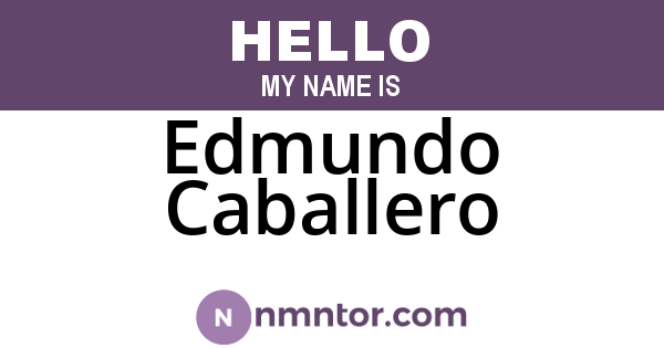 Edmundo Caballero