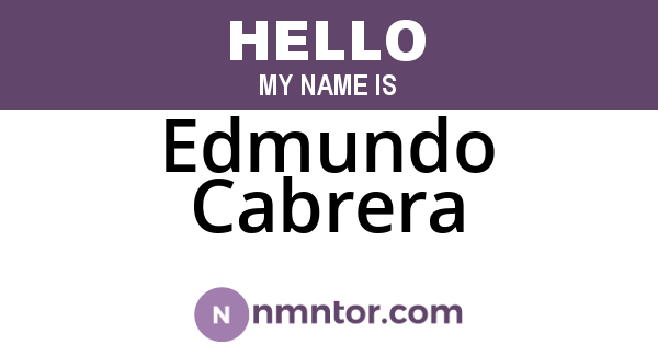 Edmundo Cabrera