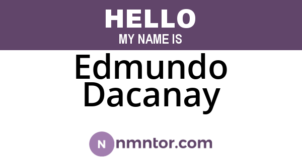 Edmundo Dacanay