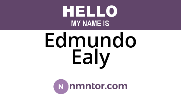 Edmundo Ealy