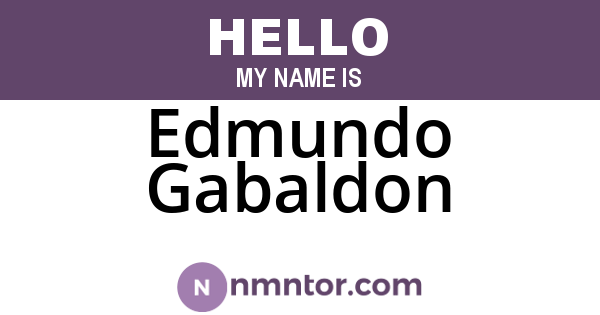 Edmundo Gabaldon