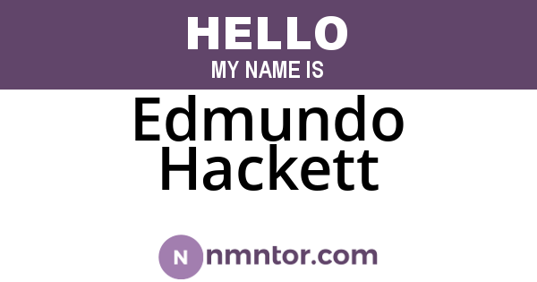 Edmundo Hackett
