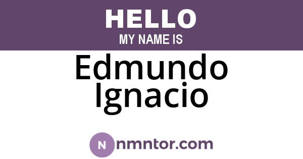 Edmundo Ignacio