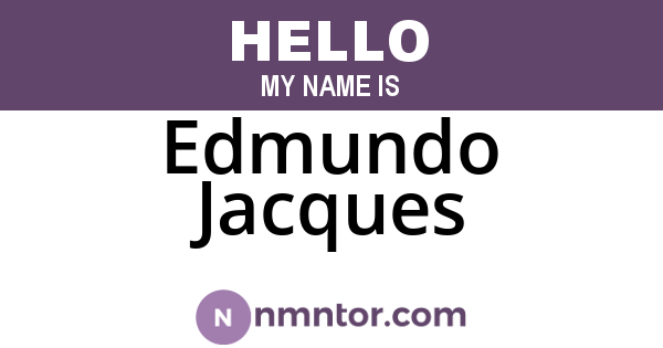 Edmundo Jacques