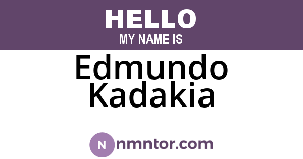 Edmundo Kadakia