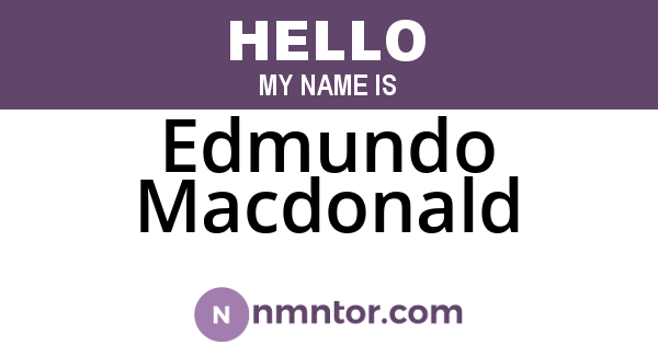 Edmundo Macdonald