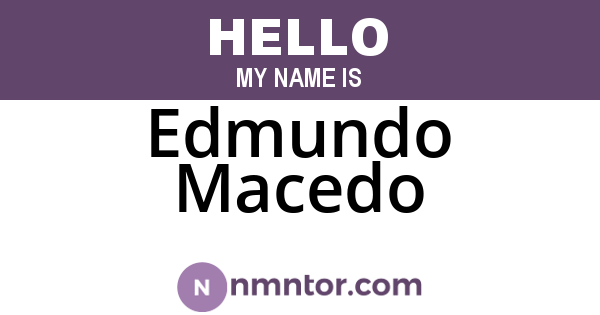 Edmundo Macedo