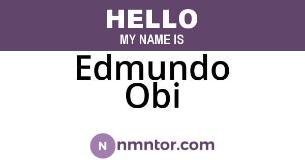 Edmundo Obi