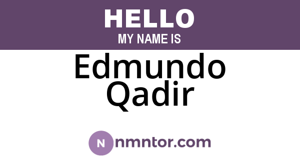 Edmundo Qadir
