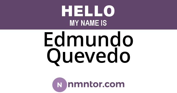 Edmundo Quevedo