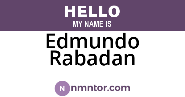 Edmundo Rabadan