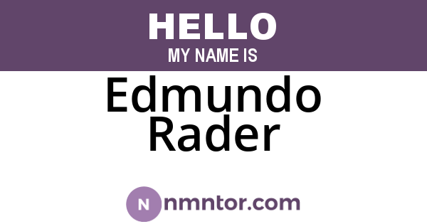 Edmundo Rader
