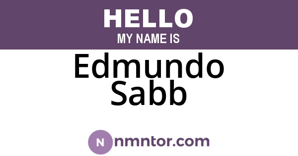 Edmundo Sabb