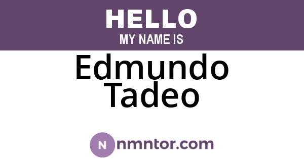 Edmundo Tadeo