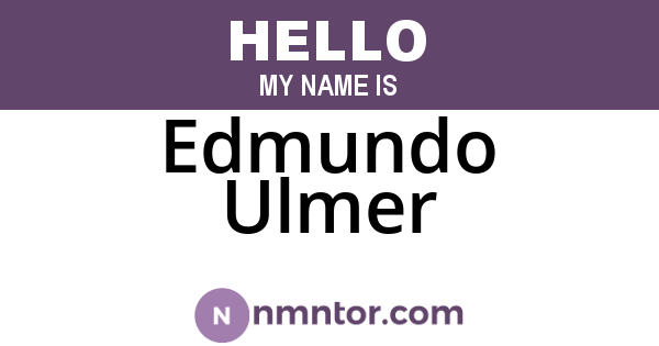 Edmundo Ulmer