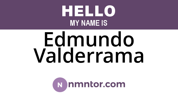 Edmundo Valderrama
