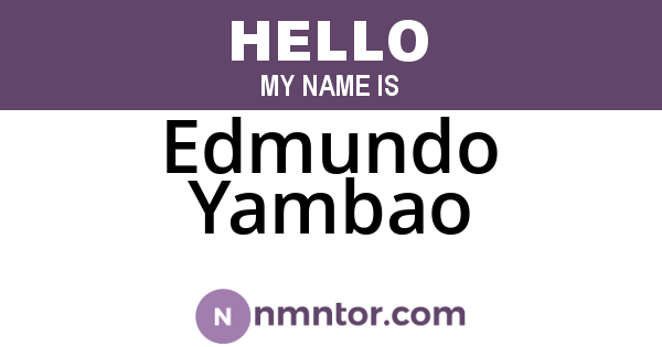Edmundo Yambao