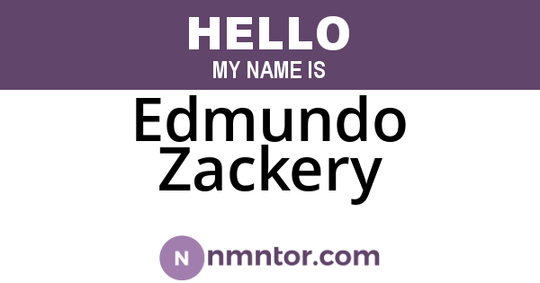 Edmundo Zackery