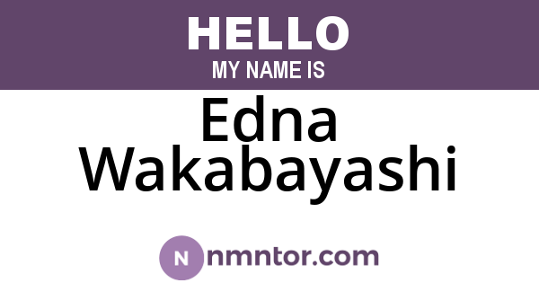 Edna Wakabayashi